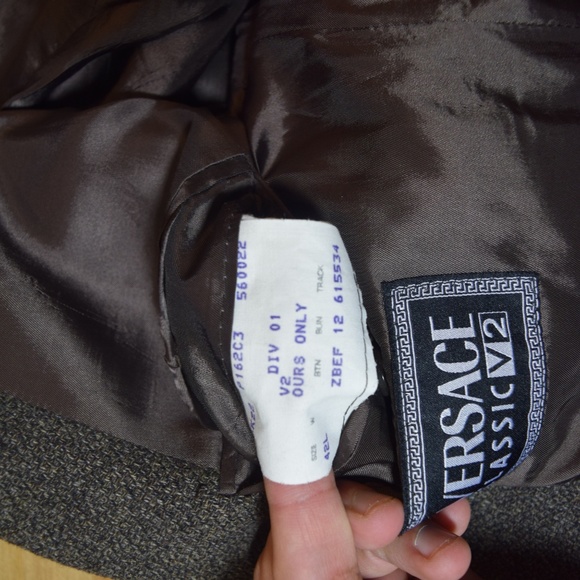 Versace V2 Gray No Vent one button Sport Coat 42 L